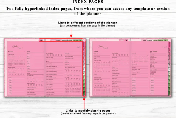 All in One Undated Digital Planner | 1080 Pages | for Hyperlinked Undated GoodNotes, Notability, and iPad | Daily, Weekly & Monthly Organizer