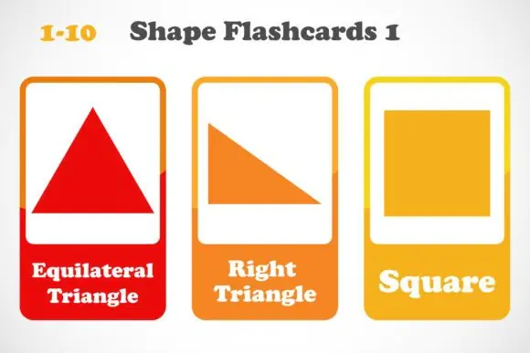 Geometric Shapes Flashcards for Kids | Printable Shape Learning Cards for Preschool, Kindergarten, Homeschool, Classroom Math Activities & Early Geometry Practice
