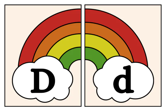 Teaching Materials Alphabet Flashcards D-d | Printable Letter D Learning Card for Kids, Preschool, Kindergarten, Homeschool, Classroom Literacy & Early Phonics Activities