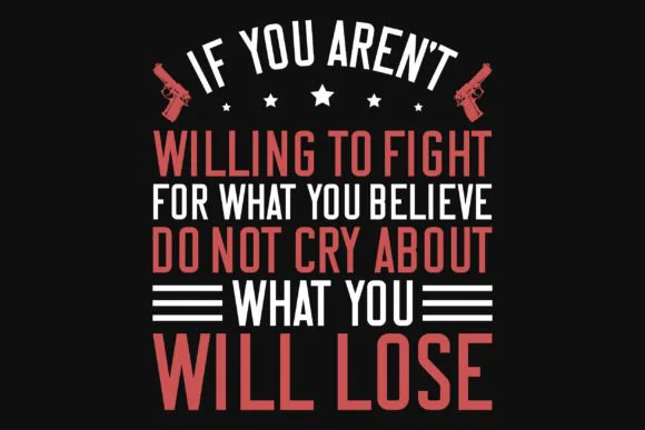 Guns Typography T-Shirt Design SVG PNG EPS | Bold Statement Graphic for POD, Apparel, Mugs, Sweaters & Merchandise Printing