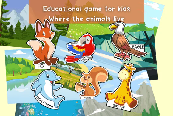 Learning Game Flashcards Animal Livings | Printable German and English Animal Habitat Matching Cards for Kids, Montessori, Homeschool, Classroom & Nature Learning Activities