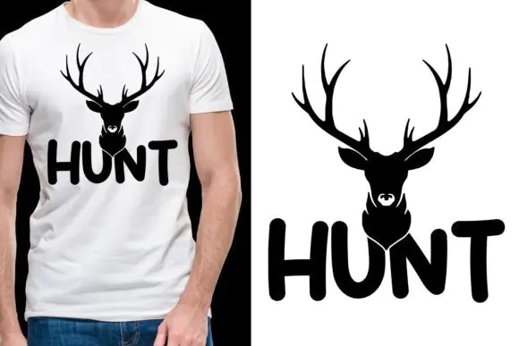 Hunt Vector T Shirt Design PNG EPS – Outdoor Hunting Graphic for Print on Demand, Stickers, Vinyl Decals, Clothes Printing, Invitations and Rustic Adventure Merch