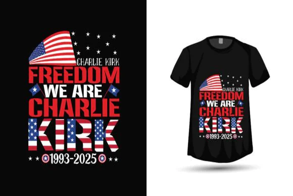 Charlie Kirk T-Shirt Design PNG SVG EPS | Political Merchandise Graphic for Hoodies, Mugs, Stickers, Vinyl Decals, Iron-On Transfers & POD Projects