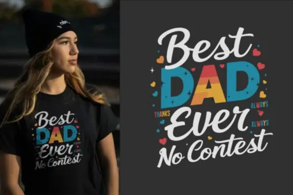 World’s Best Dad Typography T Shirt Design PNG SVG AI EPS PDF JPG – Bold Father’s Day Quote Graphic for Print on Demand, Hoodies, Posters, Mugs and Custom Gift Merchandise