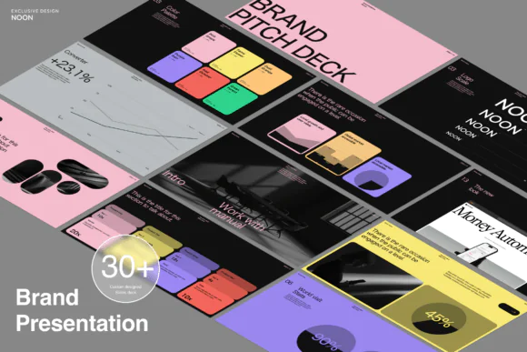 Brand Pitch Deck Presentation Template – Modern Business Proposal, Investor Pitch, Startup Funding, Marketing Strategy & Corporate Branding PowerPoint Deck