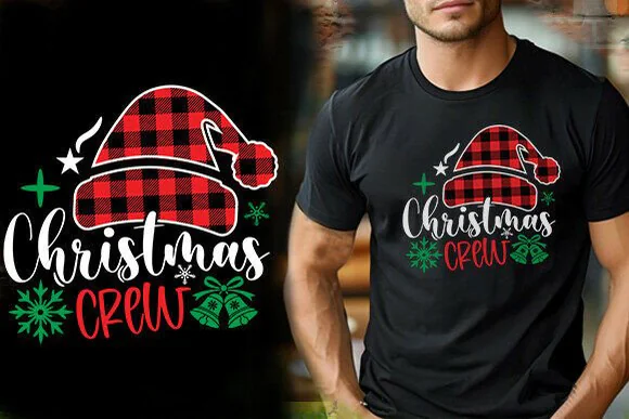 Christmas Crew Vector T-Shirt Design SVG PNG EPS JPG | Funny Holiday Group Shirt Graphic for Print o