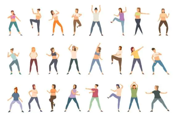 Zumba Icons Set Cartoon Vector Female – Women Fitness and Dance Icon Pack for Websites, Mobile Apps, Workout Branding, Presentations, Print Design and Social Media Projects