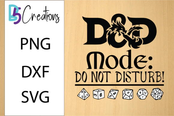 DnD Mode Do Not Disturb T-Shirt Design Digital Download | Funny Offline Mood Graphic for Apparel, Merchandise, Print Projects & POD Use