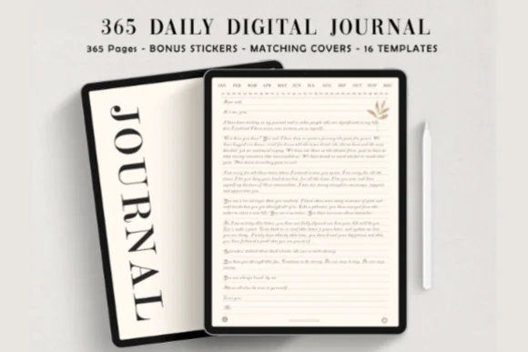365 Days Daily- Digital Journal | Daily Planning, Reflection & Notes | GoodNotes, Notability, and iPad