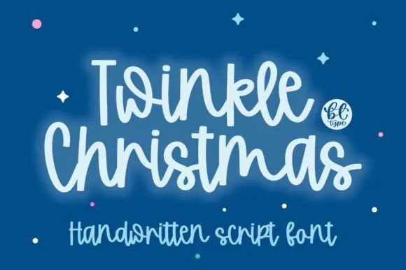 Twinkle Christmas Font | Bouncy Quirky Holiday Script Font for Christmas Cards, Gift Tags, Packaging, Tumblers, Stickers, SVG & Cricut Projects
