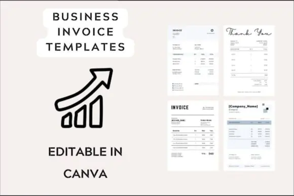 15+ Editable Business Invoice Templates Bundle – Professional Canva Invoice Designs, A4 Printable Billing Forms, Small Business Invoice Templates, Digital Download