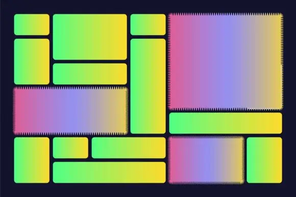 Stylish Bento Grid Web Layout Template Bundle – Modern Website UI Design, Colorful Content Grid, Landing Page Framework, Editable EPS Vector Template for Web Designers & Creative Projects