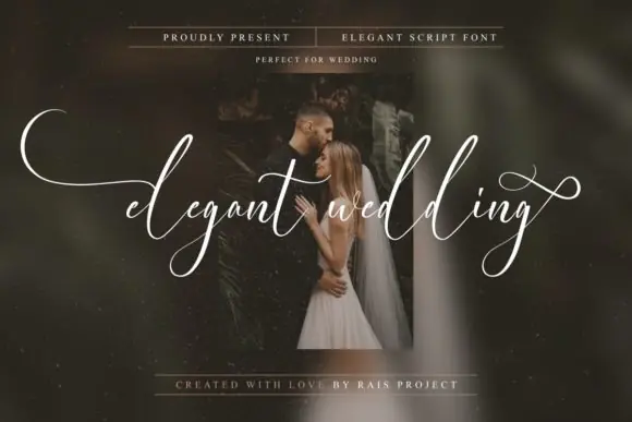 Elegant Wedding Font | Delicate Fashionable Script Font with Swashes for Logos, Branding, T-Shirts, Invitations & Creative Designs