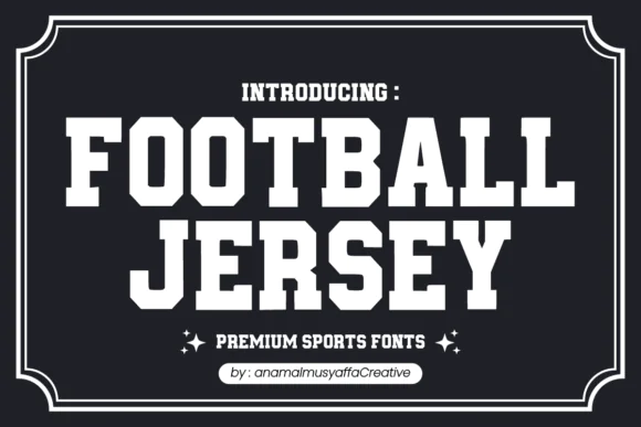 Football Jersey Font | Classic Sports Typeface for Team Logos, Jerseys, T-Shirts, Sublimation, Mugs, Tote Bags, Posters, Comic Titles & Athletic Designs