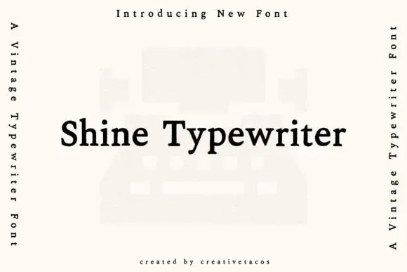 Shine Typewriter Font | Funky Handmade Retro Typewriter Typeface for Forensics Designs, Posters, Book Covers, Quotes, Branding & Creative Projects