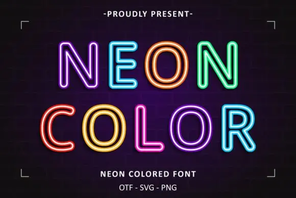 Neon Colored Font | Bright Urban Neon Light Typeface for Posters, Logos, Nightlife Branding, Social Media Graphics, Stickers, Party Invitations & Modern Designs