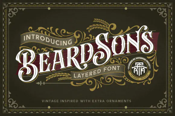 Beardsons Blackletter Font | Vintage Gothic Typeface for Logos, Branding, Posters, Apparel, Tattoo Designs, Invitations & Retro Display Typography
