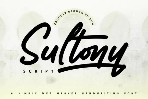 Sultony Marker Handwriting Font | Calligraphy Style Handwritten Typeface for Logos, Quotes, T-Shirts, Branding, Invitations, Stickers & Creative Designs
