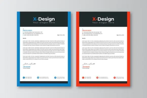 Modern Business Letterhead Template – Professional A4 Corporate Stationery Design, Editable Adobe Illustrator EPS Letterhead, Print-Ready Business Document Template