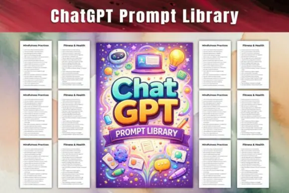 Ultimate ChatGPT Prompt Library – 51-Page AI Prompt Bundle for Content Creators, Writers, Designers, Students, Educators, Entrepreneurs & Marketers | Editable Canva, PDF, PNG & JPG Digital Download