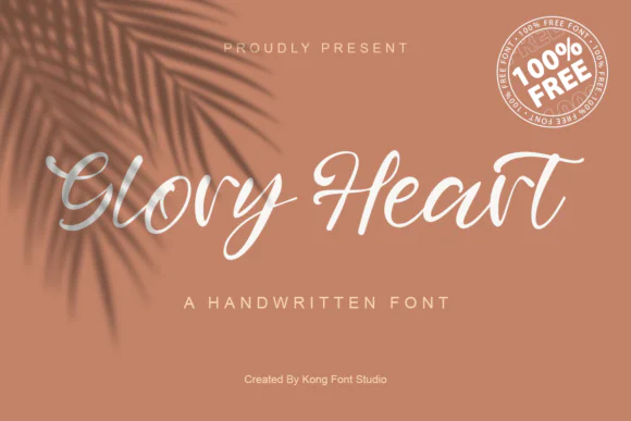 Glory Heart Font | Lovely Playful Script Typeface for Wedding Invitations, Love Quotes, Greeting Cards, Branding, Stickers & Romantic Creative Designs