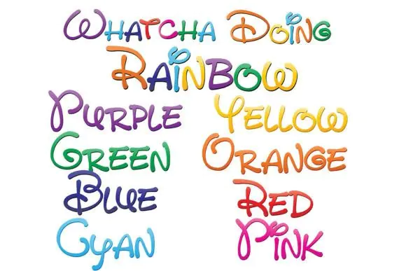 Whatcha Doing Full-Color SVG Font | Whimsical Rainbow Handwritten Typeface Collection for Logos, Invitations, Stickers, Social Media, Kids Designs & Creative Projects