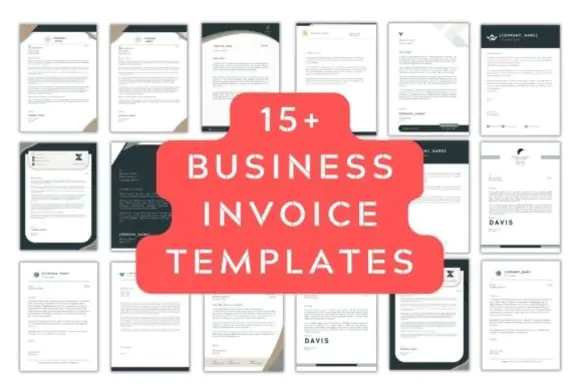 Business Invoice Templates Bundle – 15 Editable Canva Invoice Designs, Professional A4 Printable Invoice Templates, Small Business Billing Forms, Digital Download