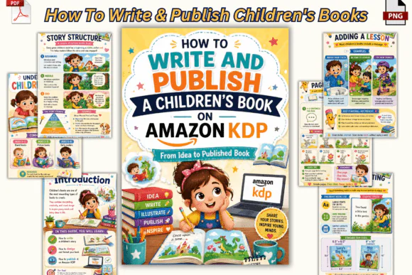 Children’s Book Writing & Publishing Workbook | KDP Ready Guide for Writing, Formatting & Publishing Kids Books | 25-Page Children’s Author Ebook Bundle