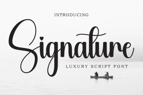 Signature Font | Elegant Cursive Handwritten Typeface for Logos, Branding, Wedding Designs, Greeting Cards, Fashion Lookbooks & Luxury Projects