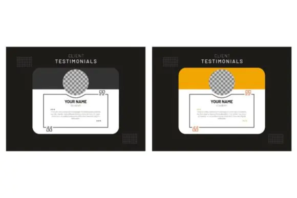 Client or Customer Testimonial Social Media Post Vector Template – Editable Customer Service Feedback, Review Post, Business Testimonial & Social Proof Design