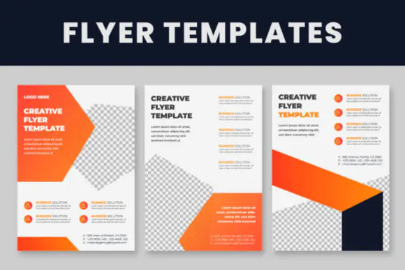 Editable Abstract Shape Flyer Templates Bundle | Modern A4 Creative Marketing Flyer Design | Illustrator AI & EPS Promotional Flyer Template for Business, Events, Branding & Advertising