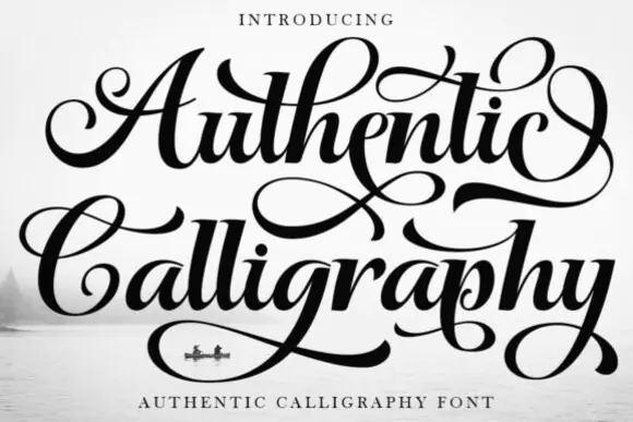 Authentic Calligraphy Font | Luxury Handwritten Script Typeface with Swashes for Wedding Invitations, Wine Labels, Romantic Branding & Elegant Designs