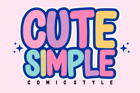 Cute Simple Display Font – Clean Rounded Chunky Typeface for Classroom Labels, Kids Apparel, Stickers, Cricut Crafts, Birthday Parties, Social Media Graphics & Friendly Branding Designs