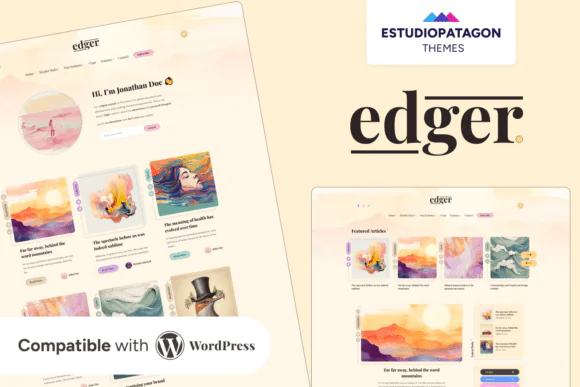 Edger Minimal Blog for WordPress – Lightweight Responsive Blogging Theme with Fast Performance, SEO Optimization, Custom Widgets & Premium Minimal Design for Bloggers & Content Creators