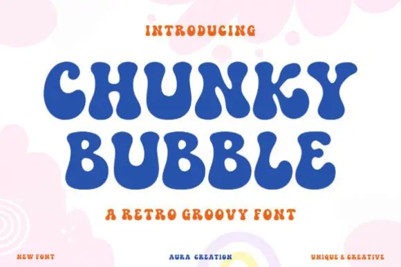 Chunky Bubble Font | Bold Playful Rounded Display Typeface for T-Shirts, Stickers, Logos, Posters, Kids Designs & Fun Branding Projects
