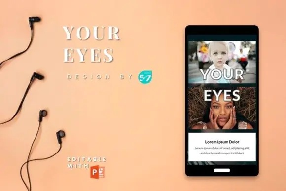 Your Eyes Instagram Story & Post PowerPoint Templates – 5 Editable Fashion, Makeup, Photography, Travel, Food & Business Social Media Slides, Modern PPTX Instagram Square Template Bundle