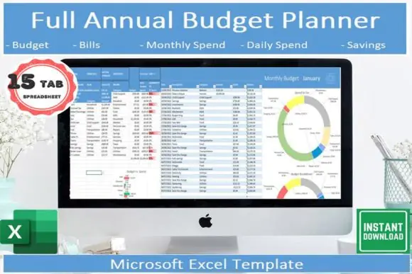 Full Twelve-Month Budget Tracker Excel Template – Annual Home Budget Planner, Monthly Finance Tracker, Bill Payment Spreadsheet, Income Expense Organizer, Budget Dashboard, Currency Switcher & Spendin