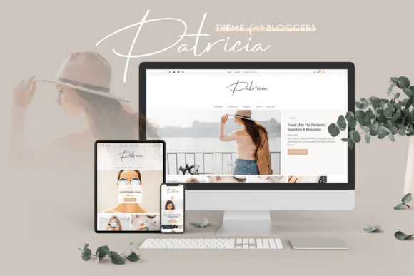 Patricia Bloggers WordPress Theme – Responsive Lifestyle & Fashion Blog Theme for Travel, Food, Beauty, Coaching & Personal Blogs with WooCommerce & SEO Optimization