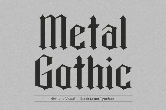 Metal Gothic Blackletter Font | Bold Gothic Typeface for Logos, Branding, Metal Posters, Social Media Graphics, Product Designs, Apparel & Advertising