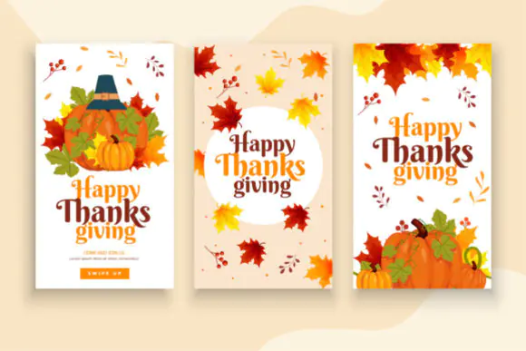 Happy Thanksgiving Social Media Post Template, Editable Holiday Greeting Design, Thanksgiving Instagram & Facebook Post, EPS AI and JPG Festive Graphic