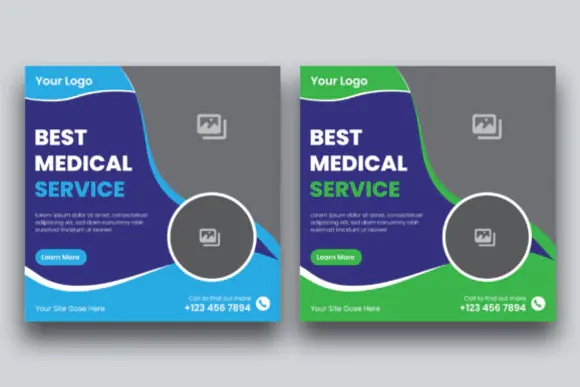 Medical Service Social Media Post Template, Editable Healthcare Instagram & Facebook Post Design, Clinic Promotion Flyer, Hospital Marketing Graphic