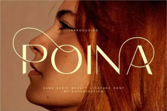 Poina Modern Stylish Serif Font – Elegant Classy Typeface with Ligatures for Beauty Branding, Cosmetics Logos, Wordmarks, Magazines, Books, Business Cards & Premium Editorial Designs