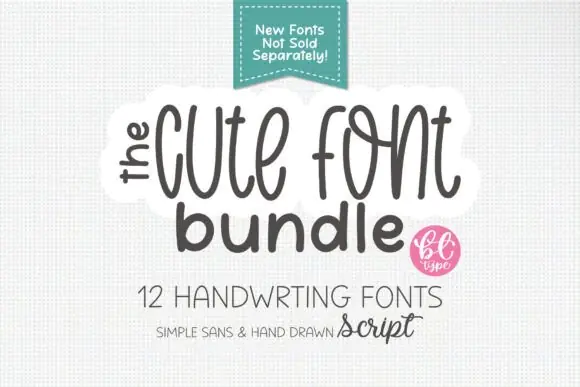 The Cute Handwriting Bundle | 12 Exclusive Handwritten Fonts for Journaling, Crafts, Digital Planners, Quotes, Branding, Stickers & Creative Designs