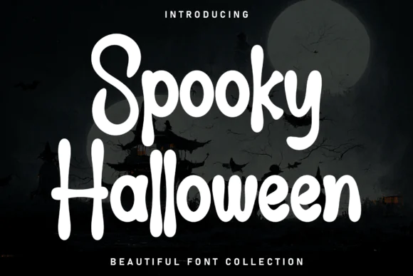 Spooky Halloween Font | Cute Handwritten Display Font for Halloween Cards, Invitations, Party Designs, T-Shirts, Crafts & Fun Seasonal Projects