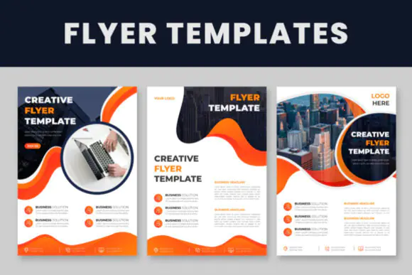 Editable Corporate Flyer Templates Bundle | Professional A4 Business Marketing Flyer Design | Illustrator AI & EPS Corporate Promotion Template for Companies, Agencies, Services & Brand Advertising