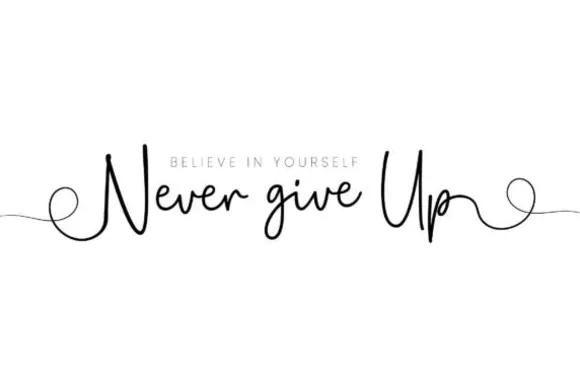 Never Give Up Business Quote Banner Template | Motivational Success Banner Design | Editable EPS Business Inspiration Graphic | Entrepreneur Mindset Quote Poster for Social Media, Office Decor & Brand