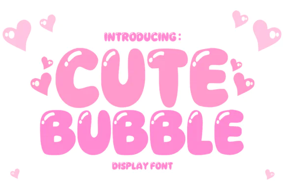 Cute Bubble Font | Fun Cheerful Rounded Typeface for Social Media, Invitations, Comics, Web Designs, Stickers, Cards & Playful Digital Projects