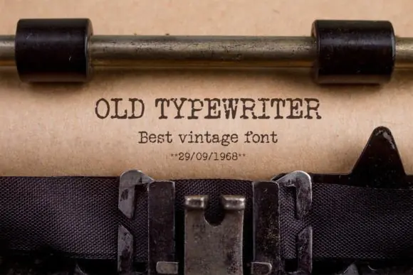 Old Typewriter Font | Retro Mechanical Typewriter Slab Serif Typeface for Newspapers, Headlines, Posters, Magazines, T-Shirts, Wall Art & Vintage Designs