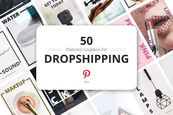 50 Pinterest Dropshipping Graphics Bundle | Editable Pinterest Marketing Templates for E-commerce, Product Promotion, Social Media Advertising, Photoshop PSD Pack