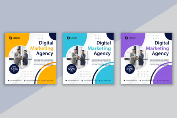 Digital Marketing Social Media Post Template, Business Marketing Flyer Design, Editable Promotional Post for Agencies, Brands, Coaches & Online Businesses